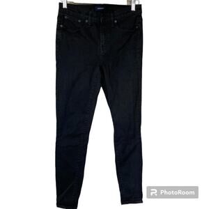 J. Crew 8 Inch Toothpick Black Skinny Jeans Size 28 Tall